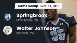 Recap: Springbrook  vs. Walter Johnson  2018