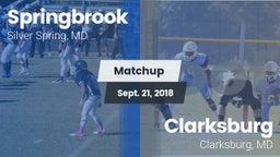 Matchup: Springbrook vs. Clarksburg  2018