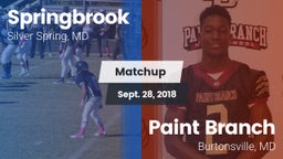 Matchup: Springbrook vs. Paint Branch  2018