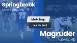 Matchup: Springbrook vs. Magruder  2018