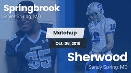 Matchup: Springbrook vs. Sherwood  2018