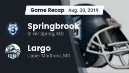 Recap: Springbrook  vs. Largo  2019