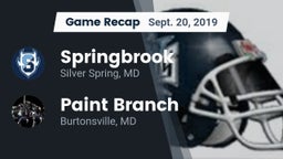 Recap: Springbrook  vs. Paint Branch  2019