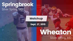 Matchup: Springbrook vs. Wheaton  2019