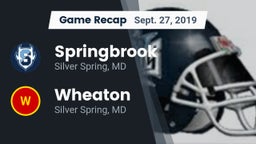 Recap: Springbrook  vs. Wheaton  2019