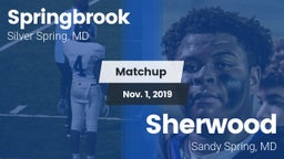 Matchup: Springbrook vs. Sherwood  2019