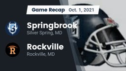 Recap: Springbrook  vs. Rockville  2021