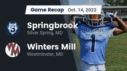 Recap: Springbrook  vs. Winters Mill  2022