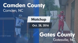Matchup: Camden County vs. Gates County  2016