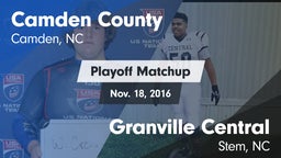 Matchup: Camden County vs. Granville Central  2016