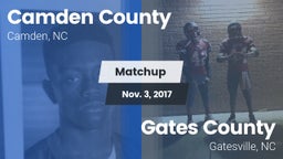 Matchup: Camden County vs. Gates County  2017