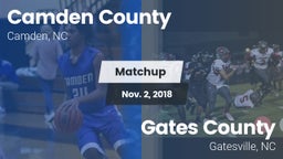 Matchup: Camden County vs. Gates County  2018