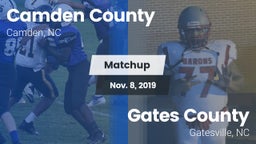 Matchup: Camden County vs. Gates County  2019