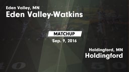 Matchup: Eden Valley-Watkins vs. Holdingford  2016