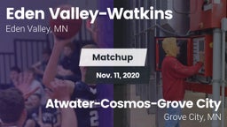 Matchup: Eden Valley-Watkins vs. Atwater-Cosmos-Grove City  2020
