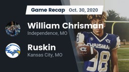 Recap: William Chrisman  vs. Ruskin  2020