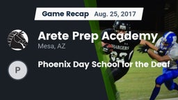 Recap: Arete Prep Academy vs. Phoenix Day School for the Deaf 2017