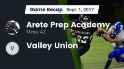 Recap: Arete Prep Academy vs. Valley Union  2017