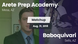 Matchup: Arete Prep vs. Baboquivari  2018