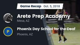 Recap: Arete Prep Academy vs. Phoenix Day School for the Deaf  2018