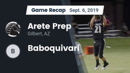 Recap: Arete Prep vs. Baboquivari 2019