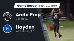 Recap: Arete Prep vs. Hayden  2019