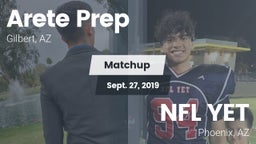 Matchup: Arete Prep vs. NFL YET  2019