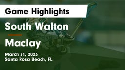 South Walton  vs Maclay  Game Highlights - March 31, 2023