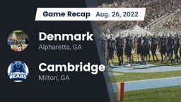 Recap: Denmark  vs. Cambridge  2022