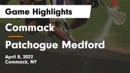 Commack  vs Patchogue Medford Game Highlights - April 8, 2022