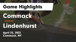 Commack  vs Lindenhurst Game Highlights - April 22, 2022