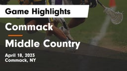 Commack  vs Middle Country Game Highlights - April 18, 2023
