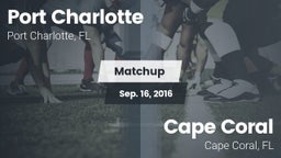 Matchup: Port Charlotte vs. Cape Coral  2016