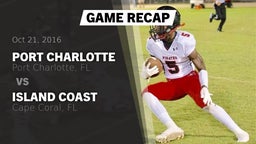 Recap: Port Charlotte  vs. Island Coast  2016