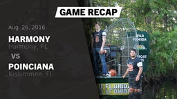 Recap: Harmony  vs. Poinciana  2016