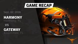 Recap: Harmony  vs. Gateway  2016