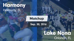 Matchup: Harmony vs. Lake Nona  2016