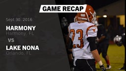 Recap: Harmony  vs. Lake Nona  2016