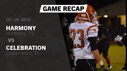 Recap: Harmony  vs. Celebration  2016