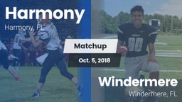 Matchup: Harmony vs. Windermere  2018