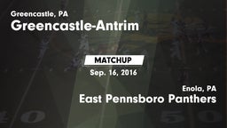 Matchup: Greencastle-Antrim vs. East Pennsboro Panthers 2016