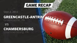 Recap: Greencastle-Antrim  vs. Chambersburg  2011