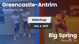 Matchup: Greencastle-Antrim vs. Big Spring  2019