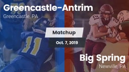 Matchup: Greencastle-Antrim vs. Big Spring  2019