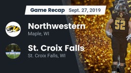 Recap: Northwestern  vs. St. Croix Falls  2019
