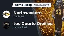 Recap: Northwestern  vs. Lac Courte Oreilles  2019