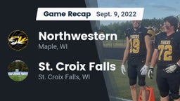 Recap: Northwestern  vs. St. Croix Falls  2022