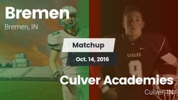 Matchup: Bremen vs. Culver Academies 2016