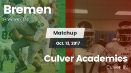 Matchup: Bremen vs. Culver Academies 2017