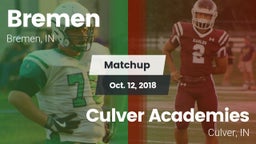 Matchup: Bremen vs. Culver Academies 2018